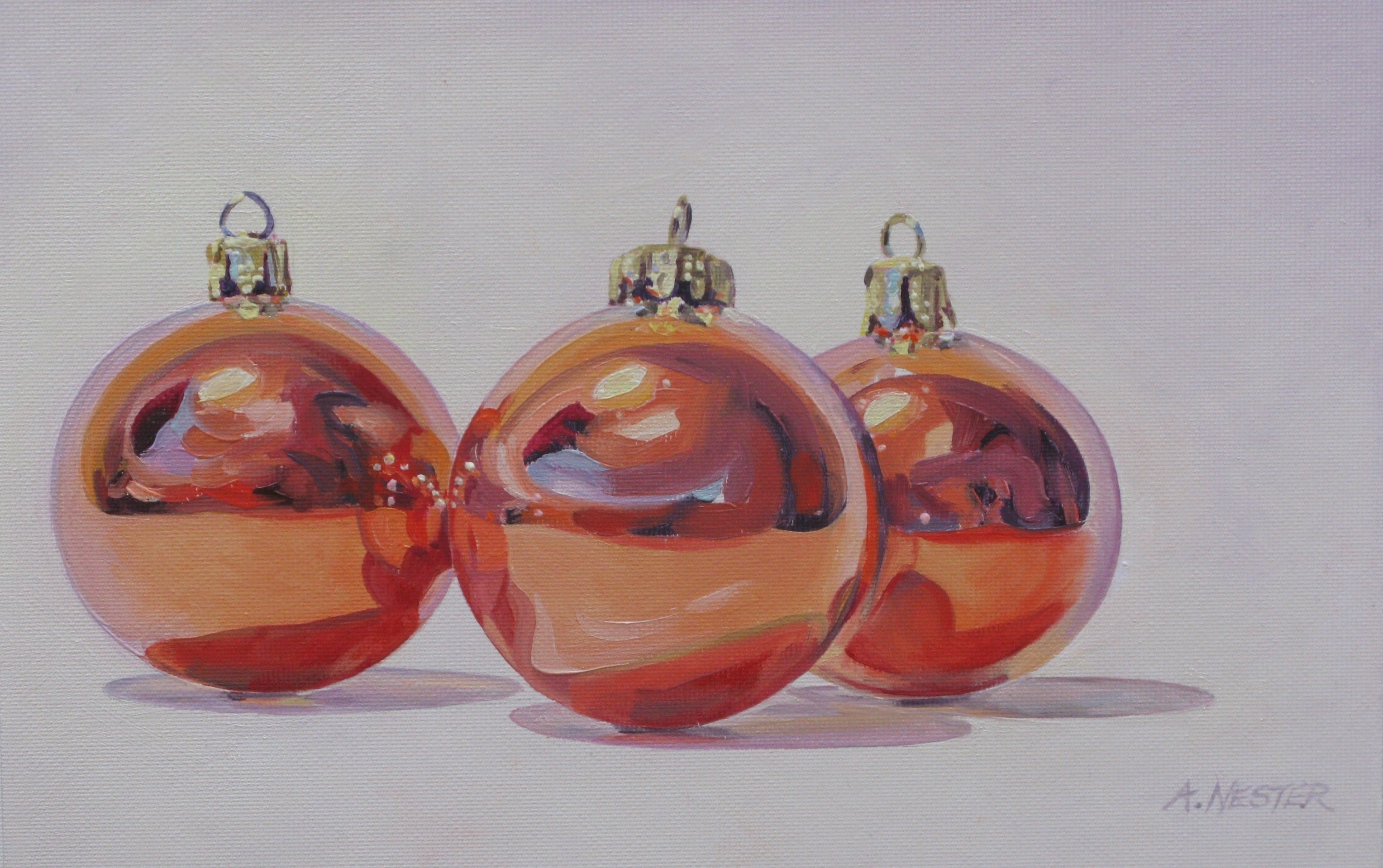 GLASS BAUBLES Original Painting Amanda Nester
