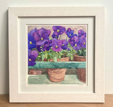 Load image into Gallery viewer, PANSIES IN THE KITCHEN GARDEN - Original painting
