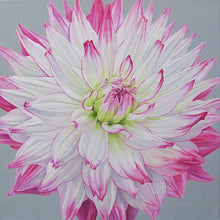 Load image into Gallery viewer, PINK TIPPED DAHLIA - Original Painting

