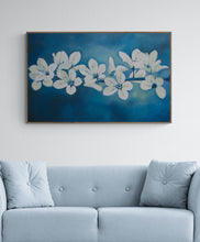 Load image into Gallery viewer, WHITE ON BLUE - Original Painting

